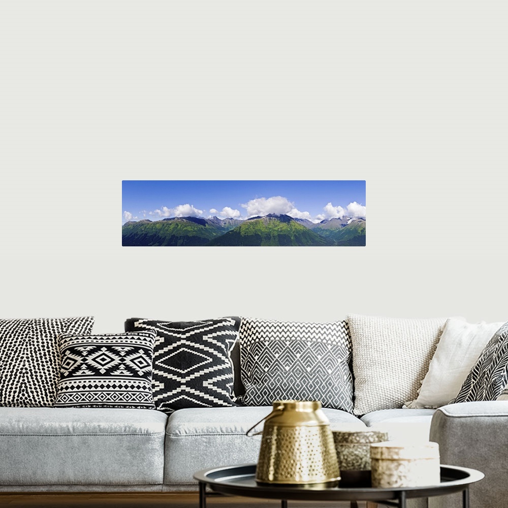 A bohemian room featuring Mountain range, Chugach Mountains, Anchorage, Alaska