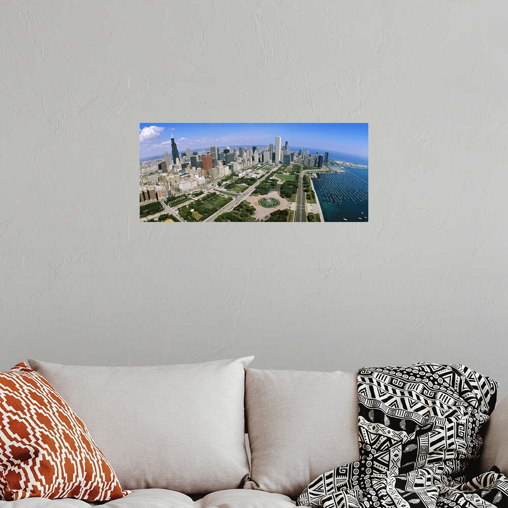 A bohemian room featuring Skyscrapers in a city, Chicago, Illinois