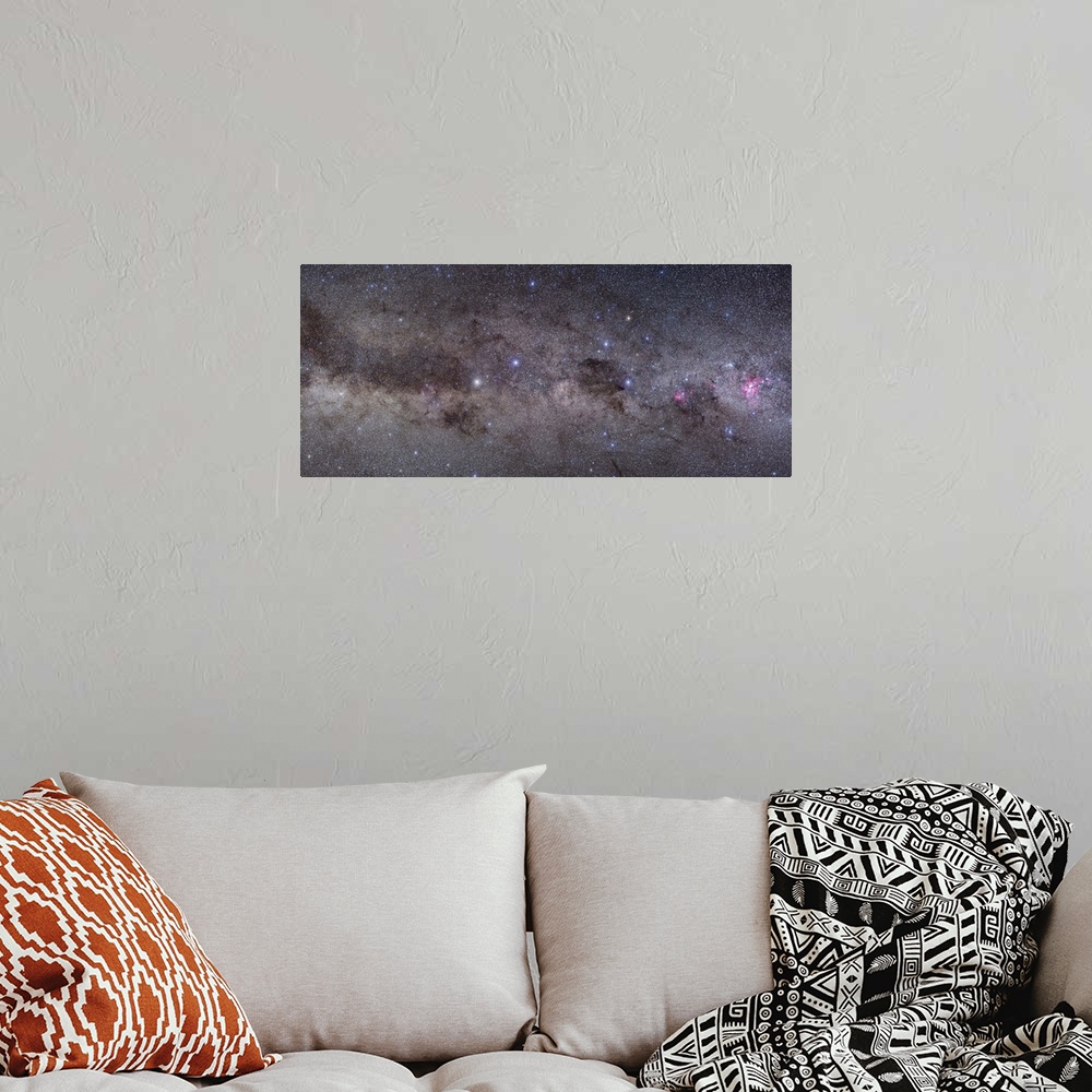 A bohemian room featuring Widefield view of Alpha and Beta Centauri stars in the southern constellation of Centaurus, along...