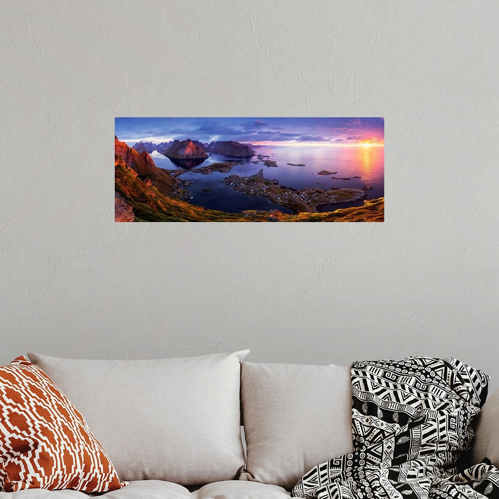 A bohemian room featuring Lofoten Sunrise