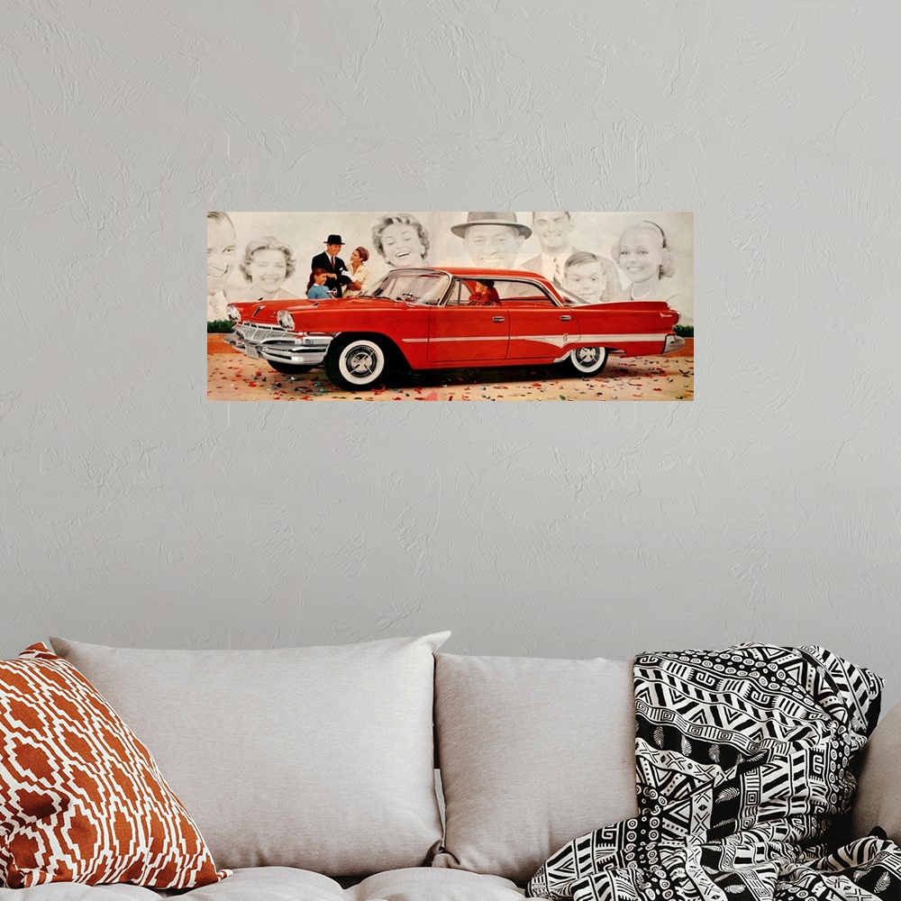 A bohemian room featuring 1960's USA Dodge Magazine Advert (detail)