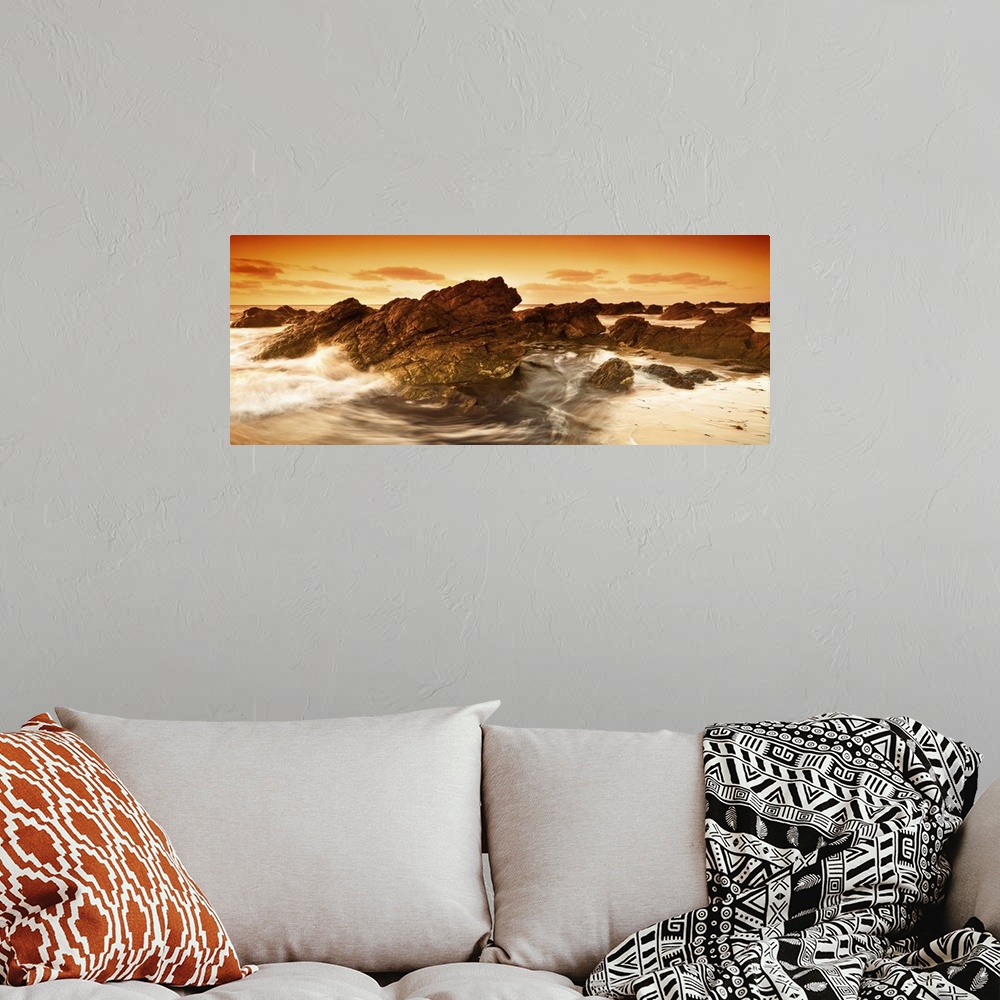 A bohemian room featuring South Australian beach sunset.