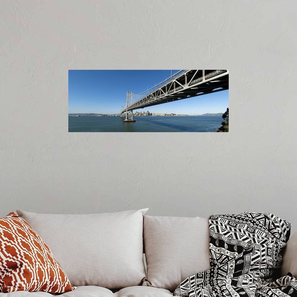 A bohemian room featuring Bay Bridge, San Francisco Bay, San Francisco, California, 2010