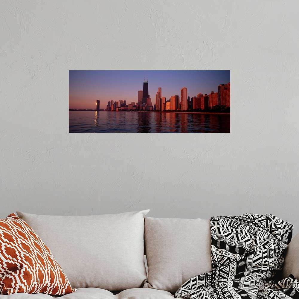 A bohemian room featuring Buildings on the waterfront, Chicago, Illinois