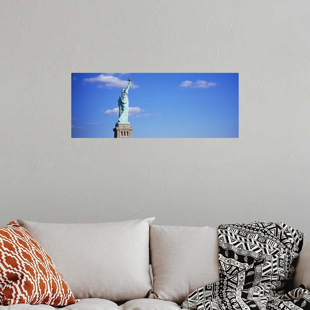 A bohemian room featuring Low angle view of a statue, Statue of Liberty, Liberty State Park, Liberty Island, New York City,...