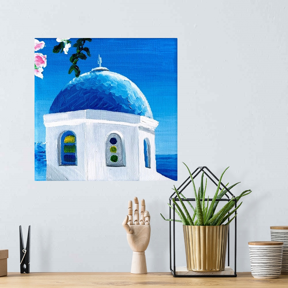 A bohemian room featuring Blue Dome