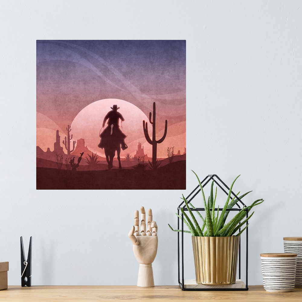 A bohemian room featuring Cowboy Sunset