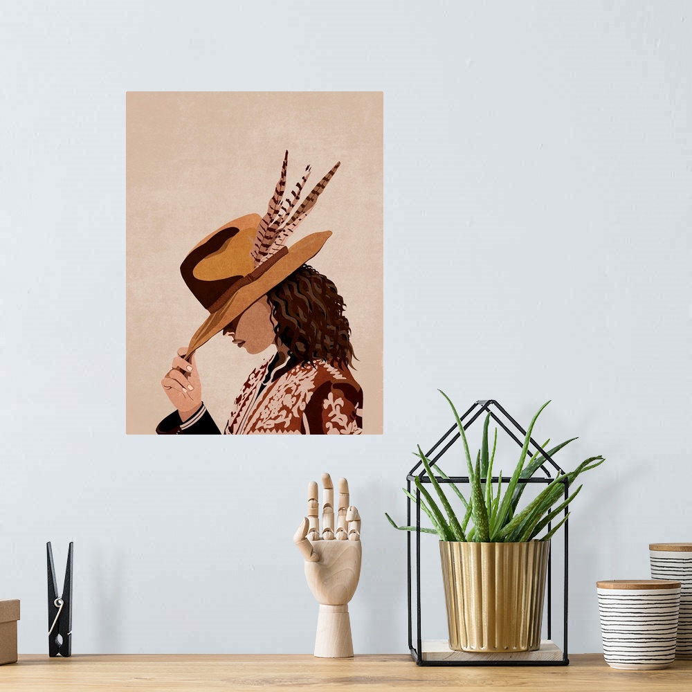 A bohemian room featuring Howdy Hat Brunette