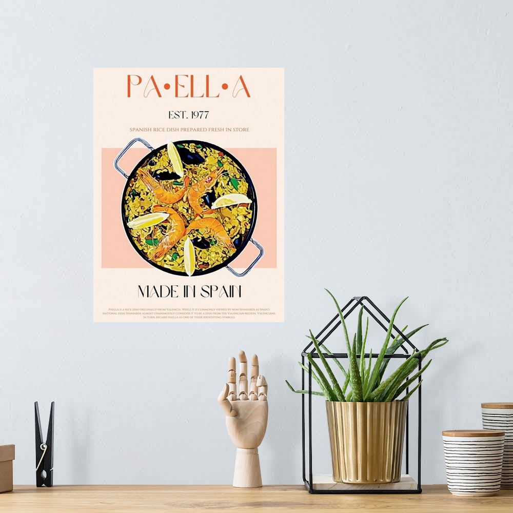 A bohemian room featuring Paella
