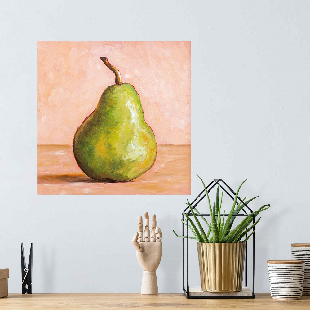 A bohemian room featuring Pear Still Life