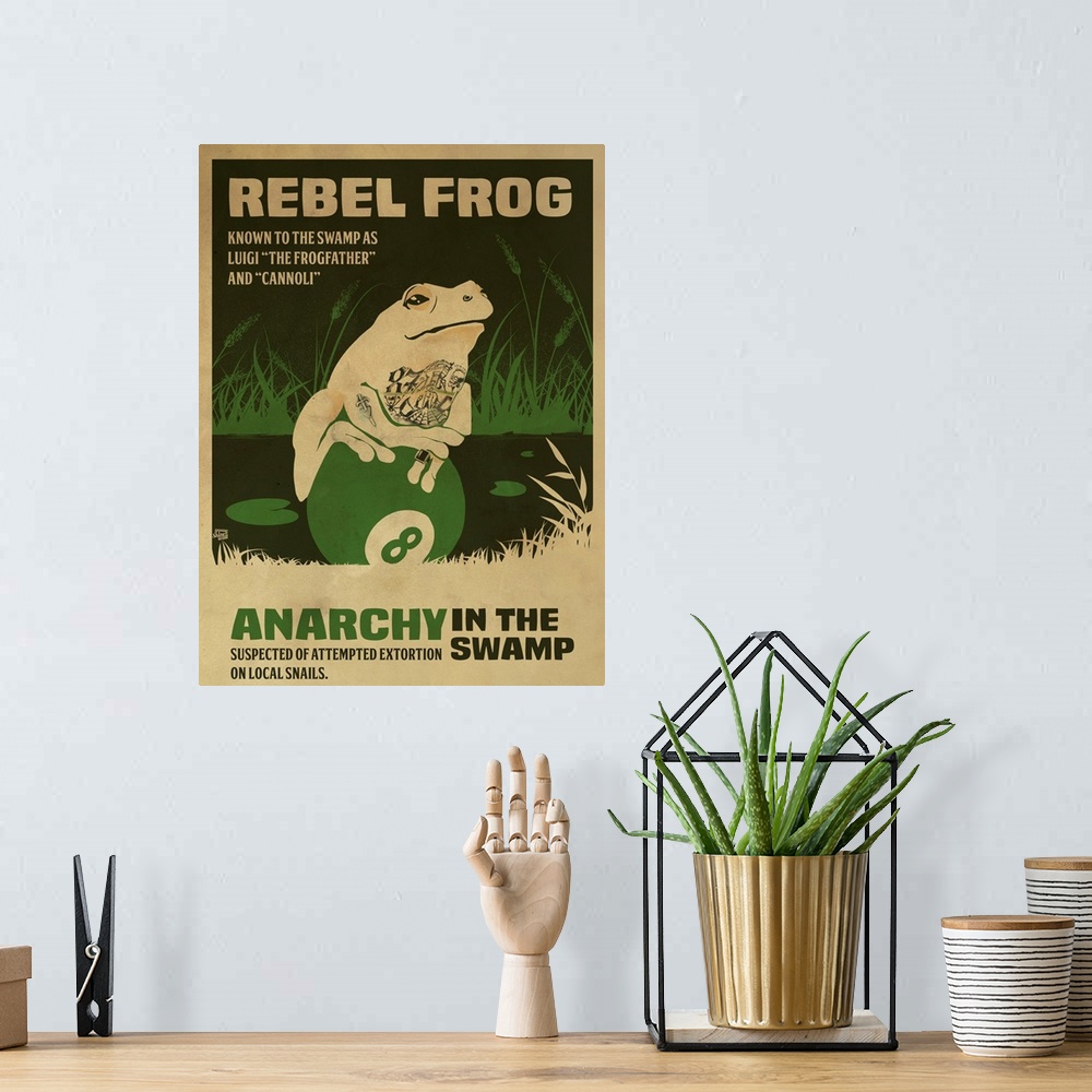 A bohemian room featuring Rebel Frog