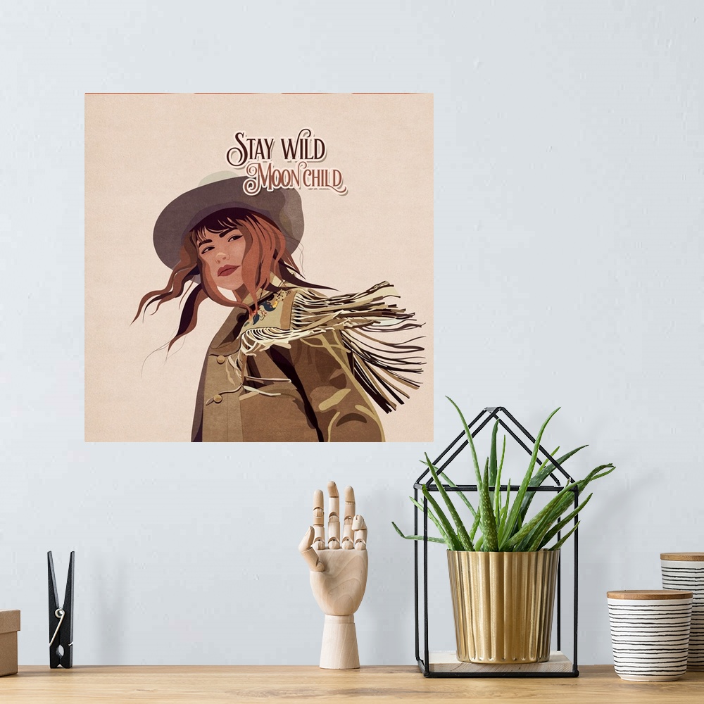 A bohemian room featuring Stay Wild, Moonchild
