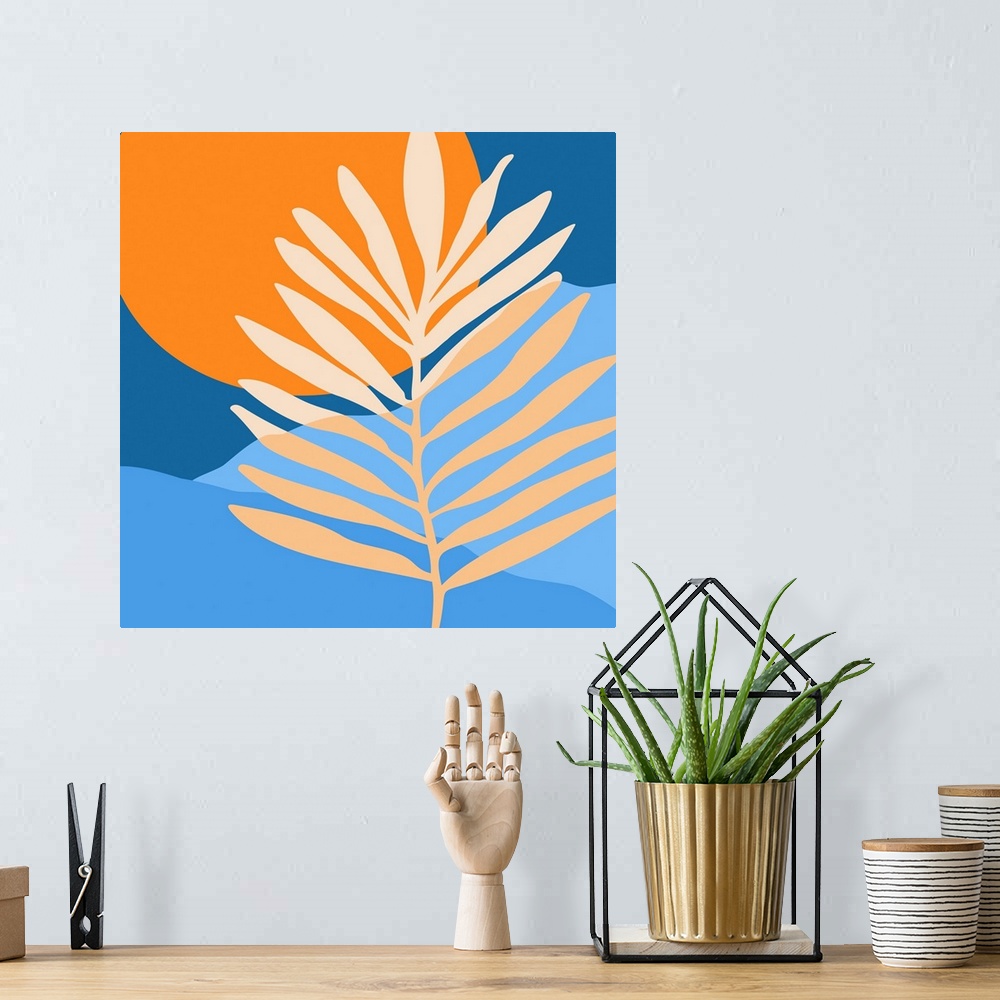 A bohemian room featuring Sunny Palm Surface 2