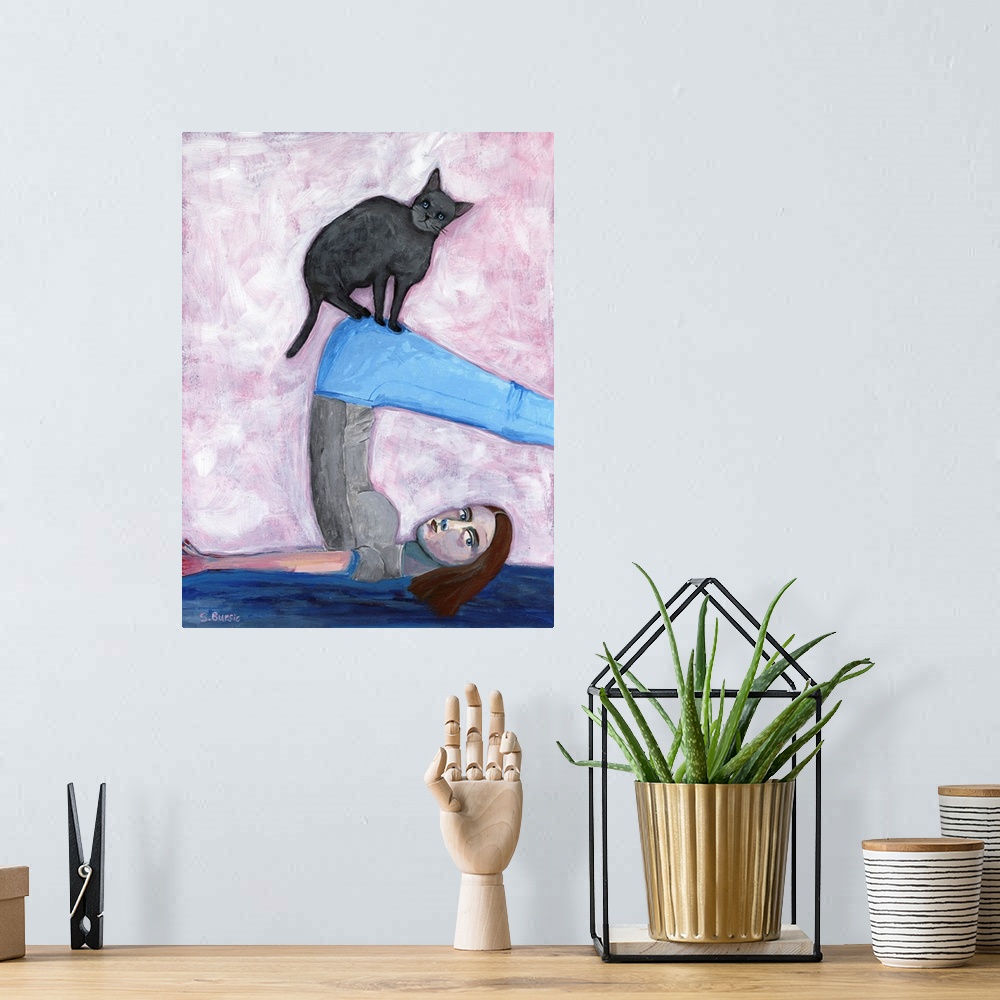 A bohemian room featuring Yoga With My Cat