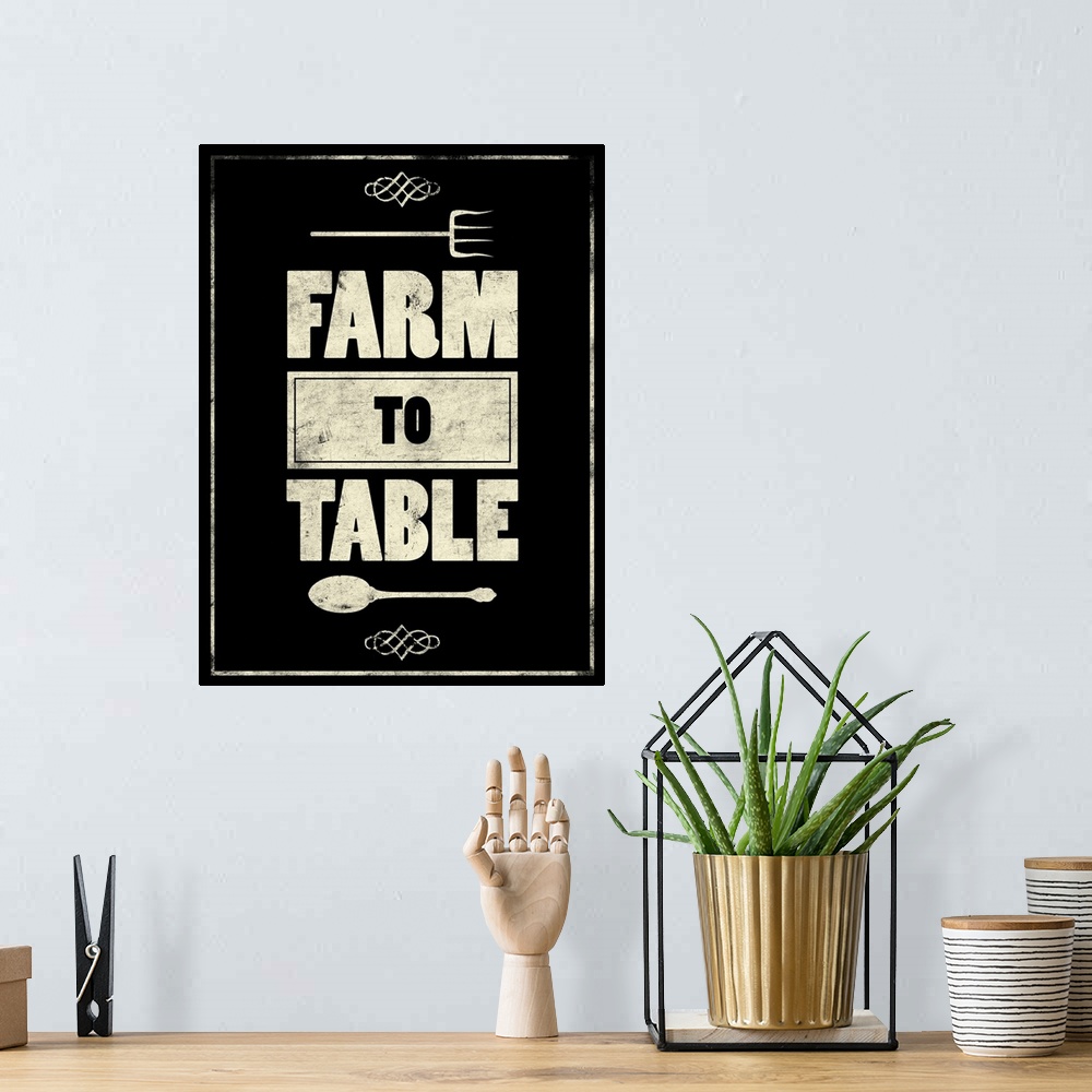 A bohemian room featuring Farm to Table - Black
