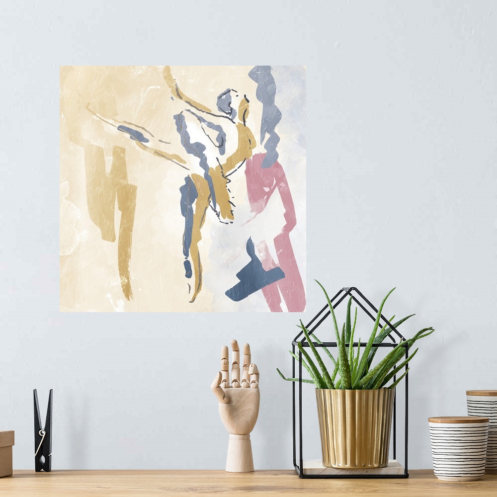 A bohemian room featuring Sketched Ballerina II