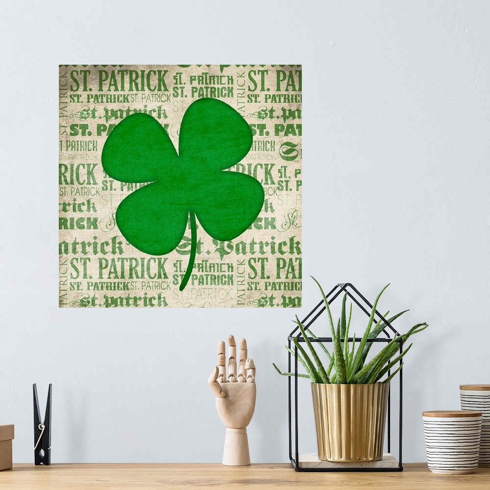 A bohemian room featuring St. Patrick