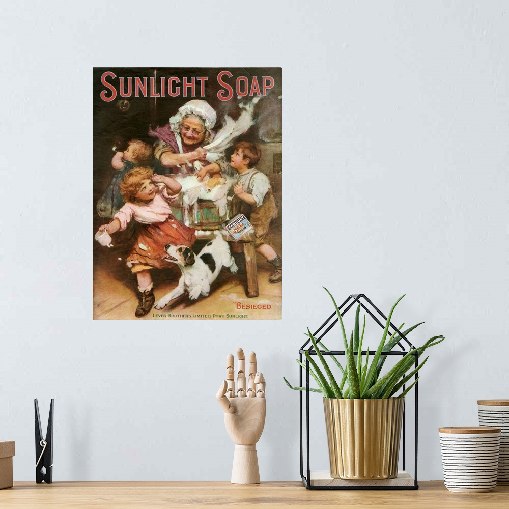 A bohemian room featuring 1910's UK Sunlight Magazine Advert