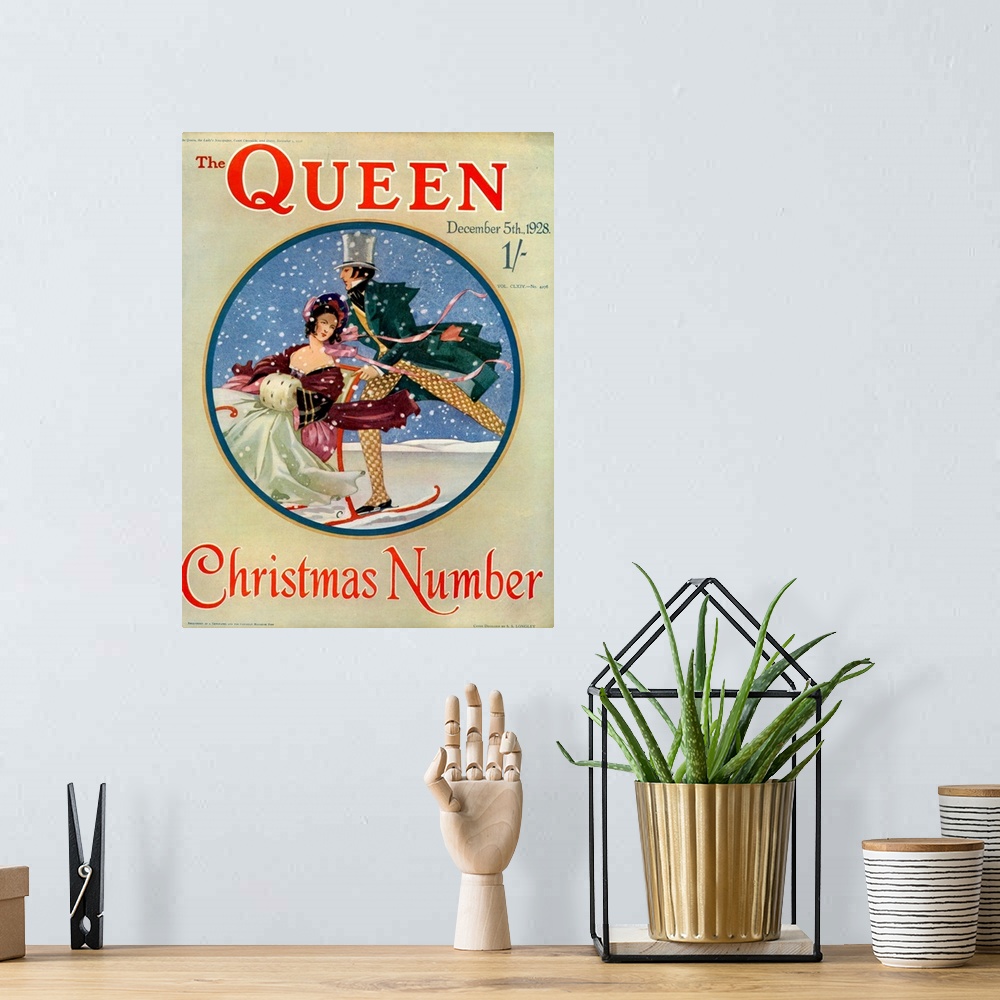 A bohemian room featuring 1920's UK The Queen Magazine Cover