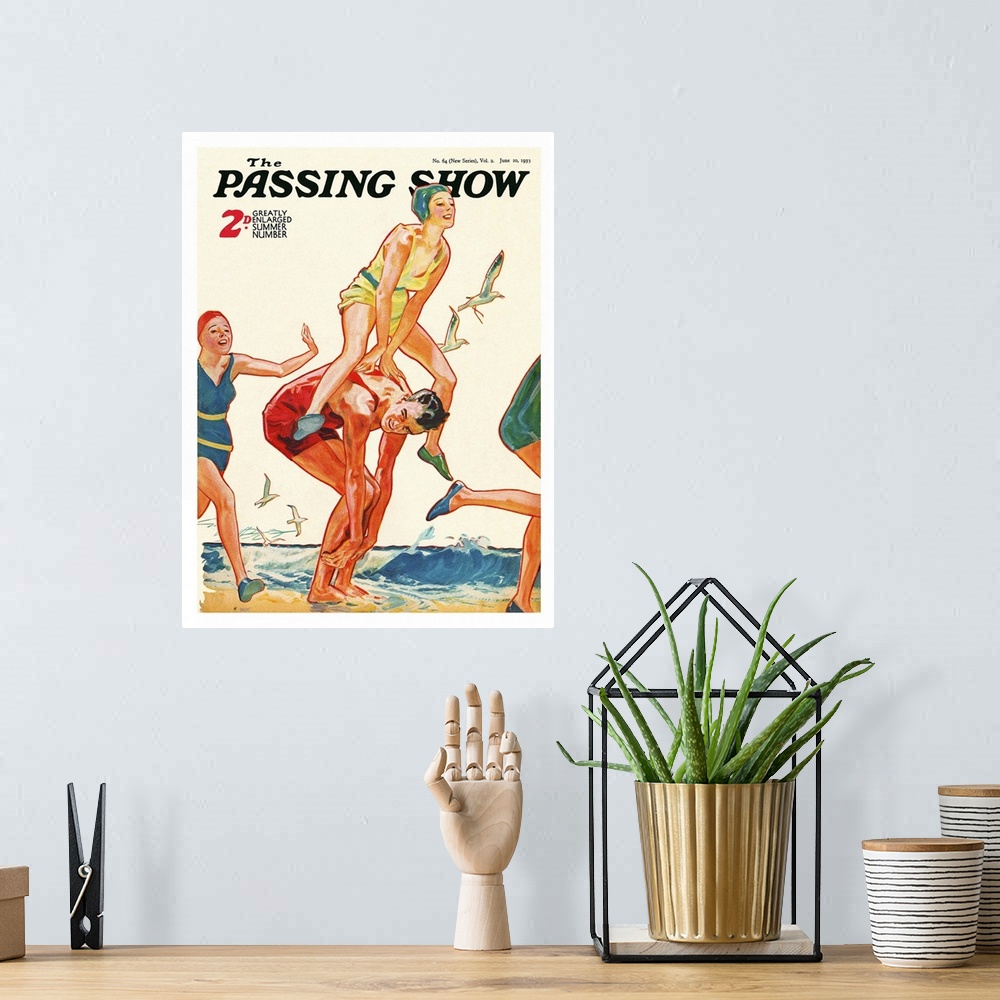A bohemian room featuring 1930's UK The Passing Show Magazine Cover