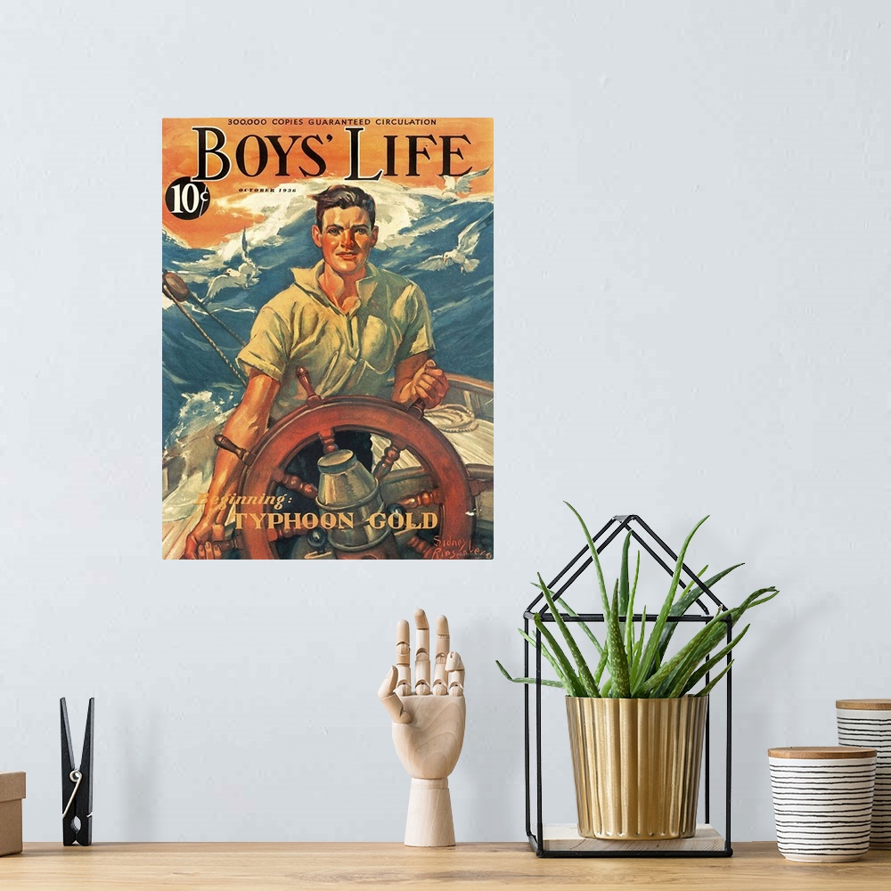 A bohemian room featuring 1930's USA Boy's Life Magazine Cover