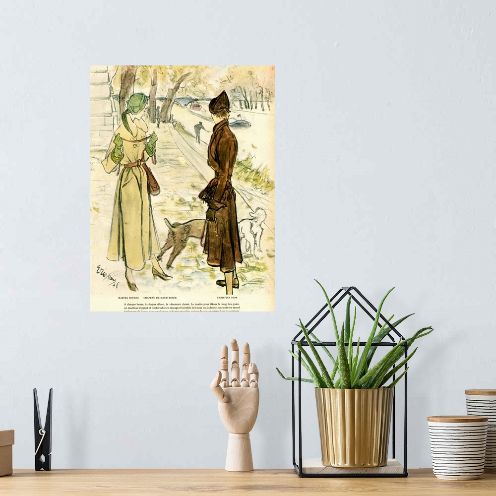 A bohemian room featuring 1940's UK Christian Dior Magazine Advert