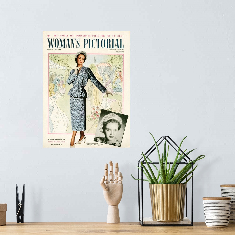 A bohemian room featuring 1940s UK Woman's Pictorial Magazine Cover