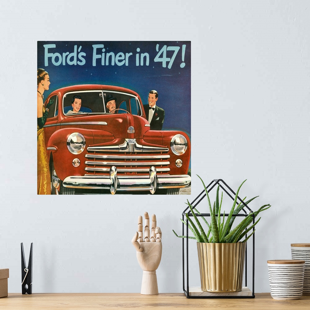 A bohemian room featuring 1940's USA Ford Magazine Advert (detail)