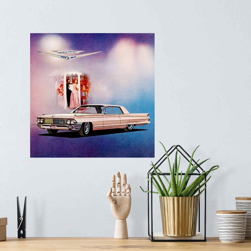 A bohemian room featuring 1960's USA Cadillac Magazine Advert (detail)