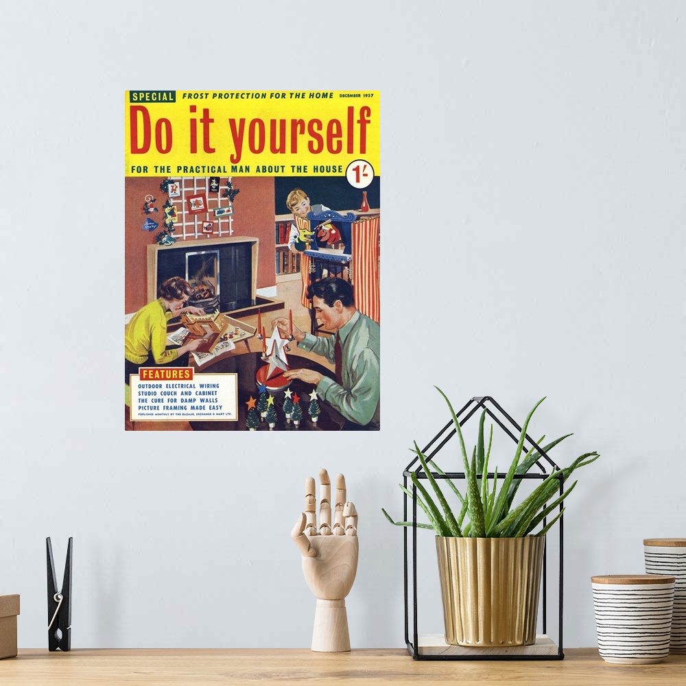 A bohemian room featuring Do It Yourself .1957.1950s.UK.DIY do it yourself home improvement magazines improvements making d...