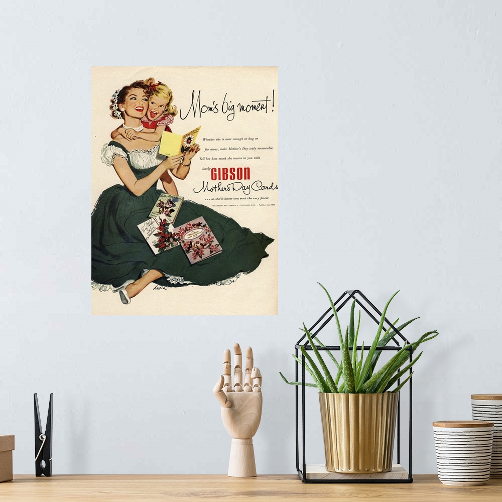 A bohemian room featuring .1940s.USA.mother's day mothers cards gibson children...