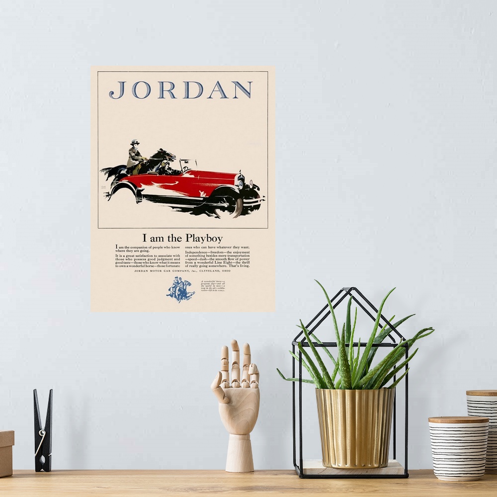 A bohemian room featuring Jordan.1926.1920s.USA.cc cars horses...