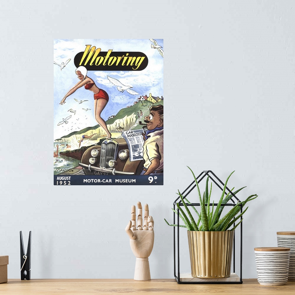 A bohemian room featuring .1950s.UK.cars mascots magazines...