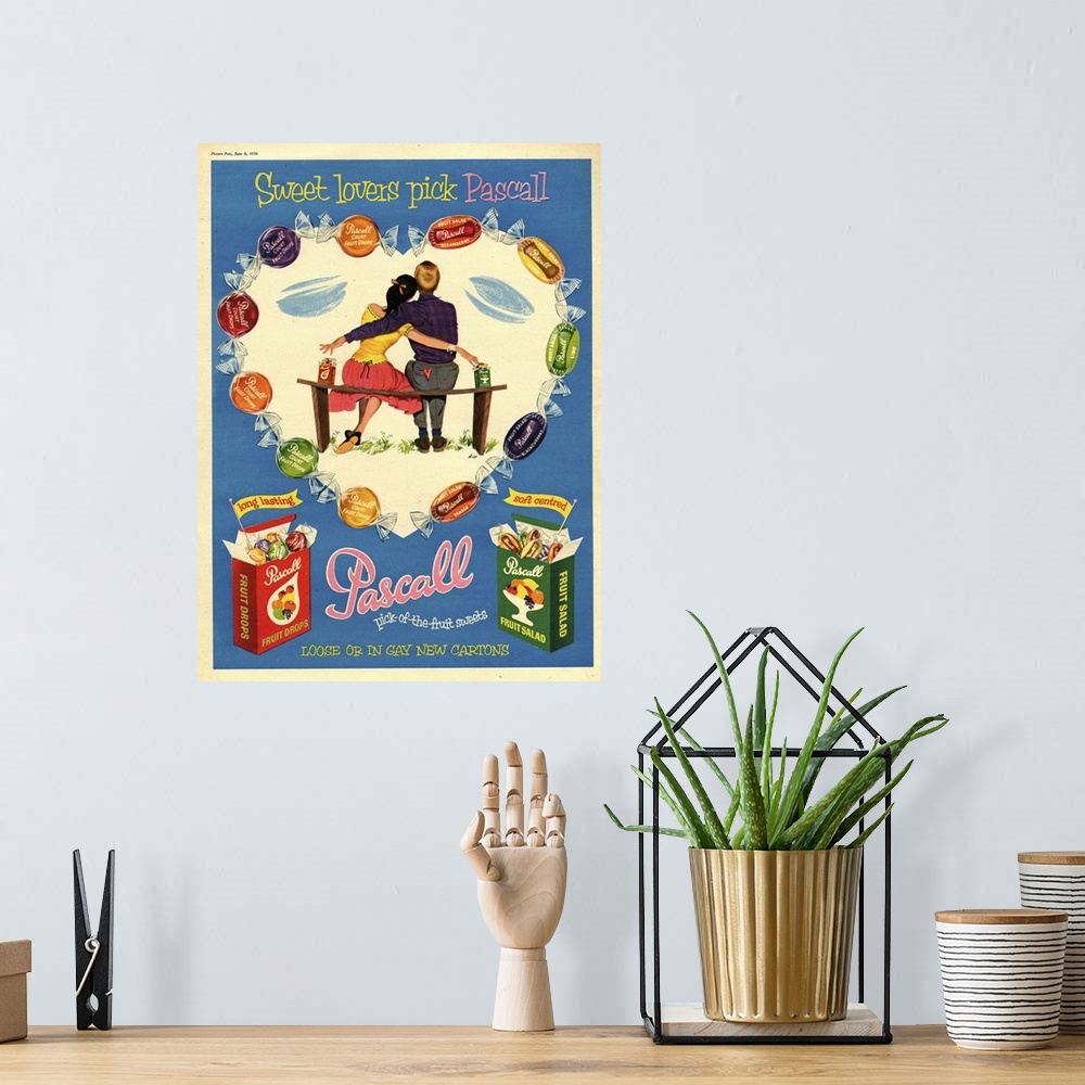 A bohemian room featuring 1950s UK Pascall Magazine Advert