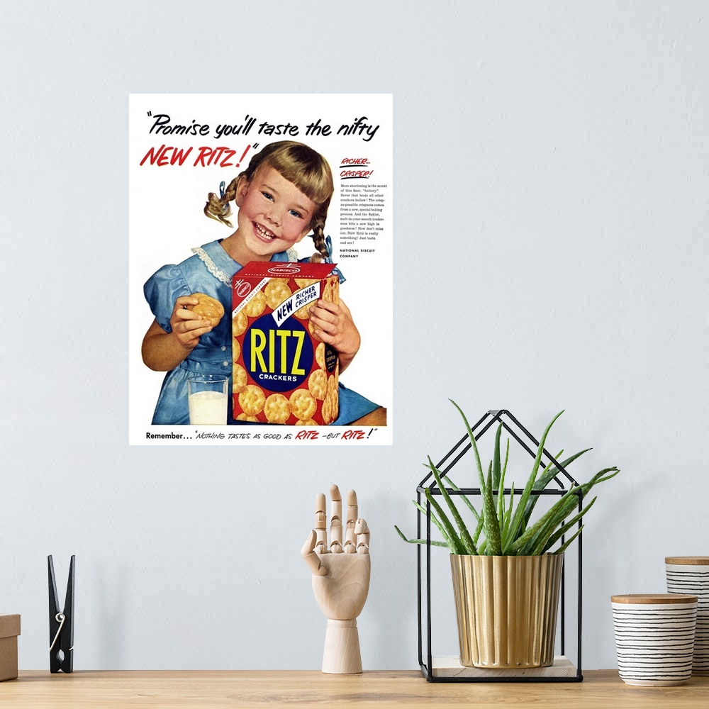 A bohemian room featuring 1950s USA Ritz Magazine Advert