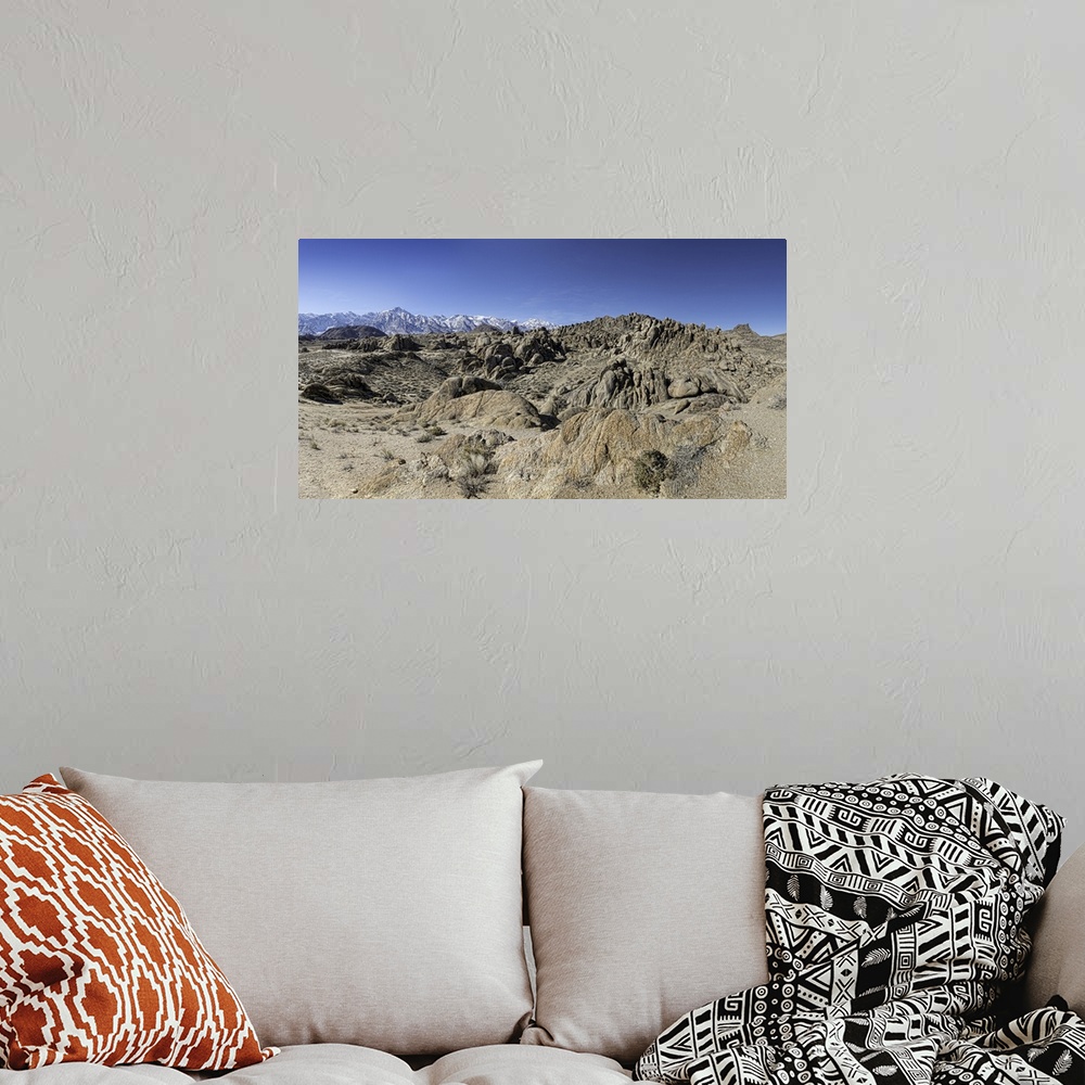 A bohemian room featuring This is a very large and clear panoramic of the Alabama Hills. Alabama Hills are in California, U...