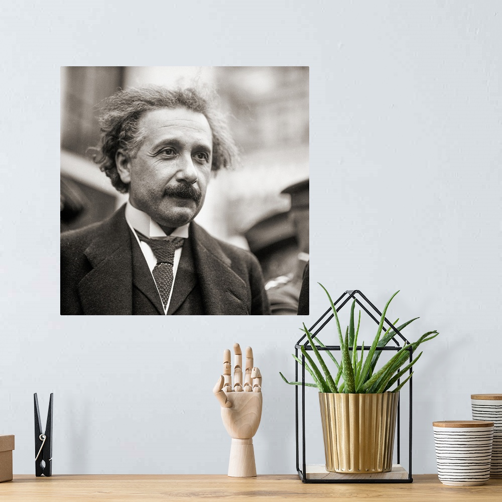 A bohemian room featuring Albert Einstein, 1879 - 1955.  German born theoretical physicist.  Amongst many accomplishments h...