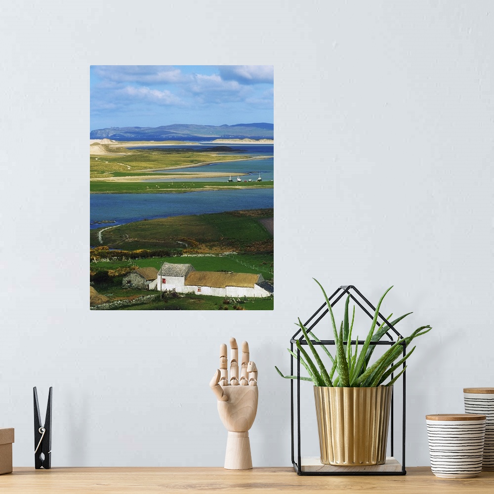A bohemian room featuring Ballyness, Co Donegal, Ireland, Aerial View Of House And Bay