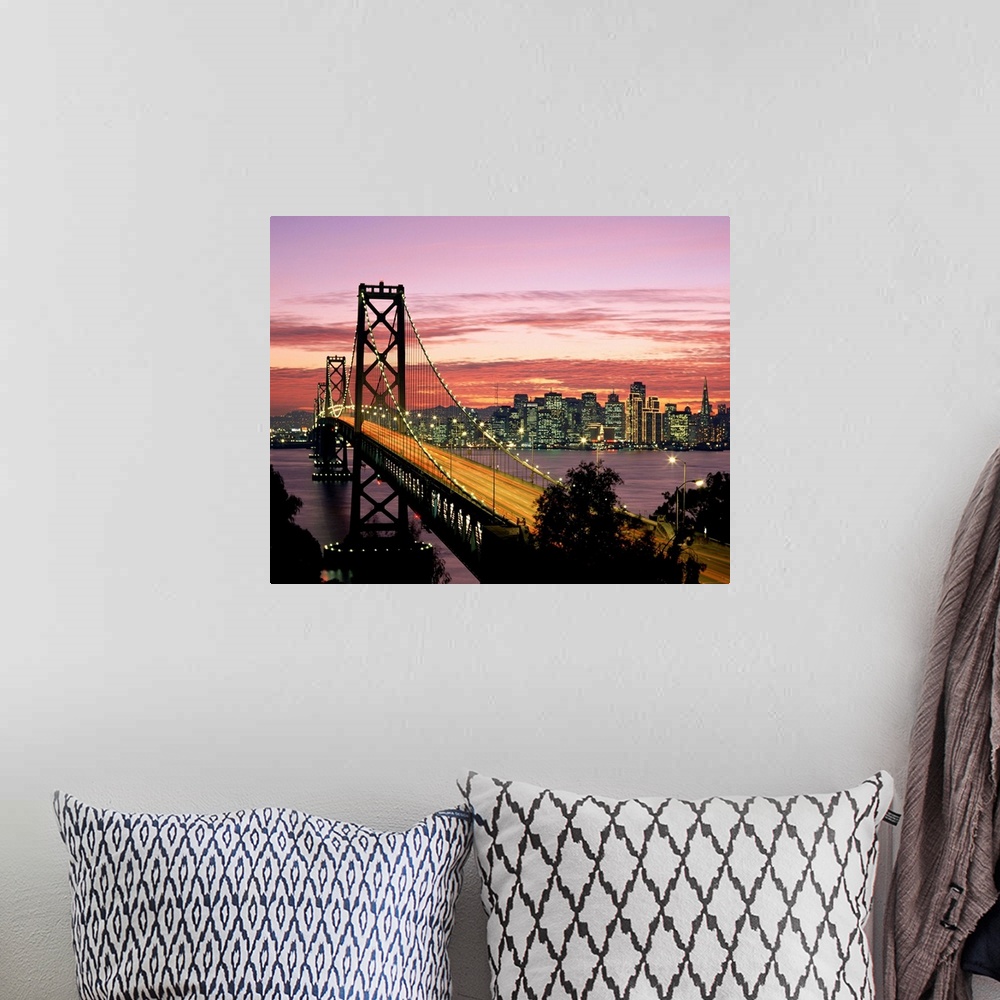 A bohemian room featuring California, San Francisco, Sunset On Bay And Skyline
