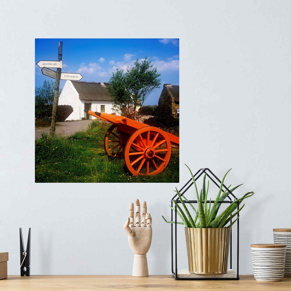 A bohemian room featuring Cart On The Roadside Of A Village, The Bog Village, Glenbeigh, Republic Of Ireland
