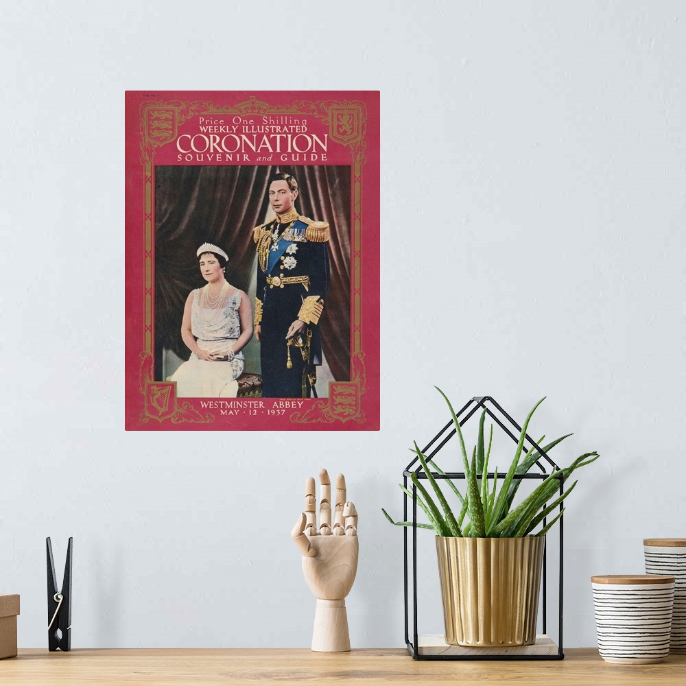 A bohemian room featuring Weekly Illustrated magazine Coronation Souvenir and Guide to the coronation of King George VI of ...