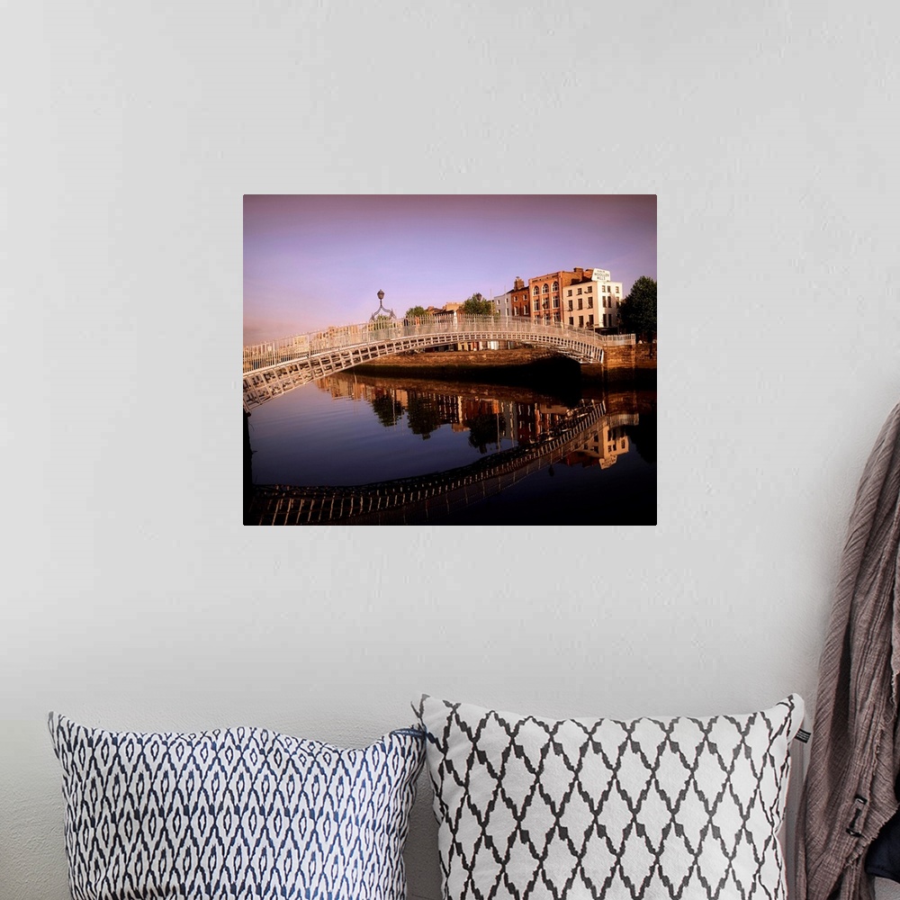 A bohemian room featuring Ha'penny Bridge, River Liffey, Dublin, Ireland