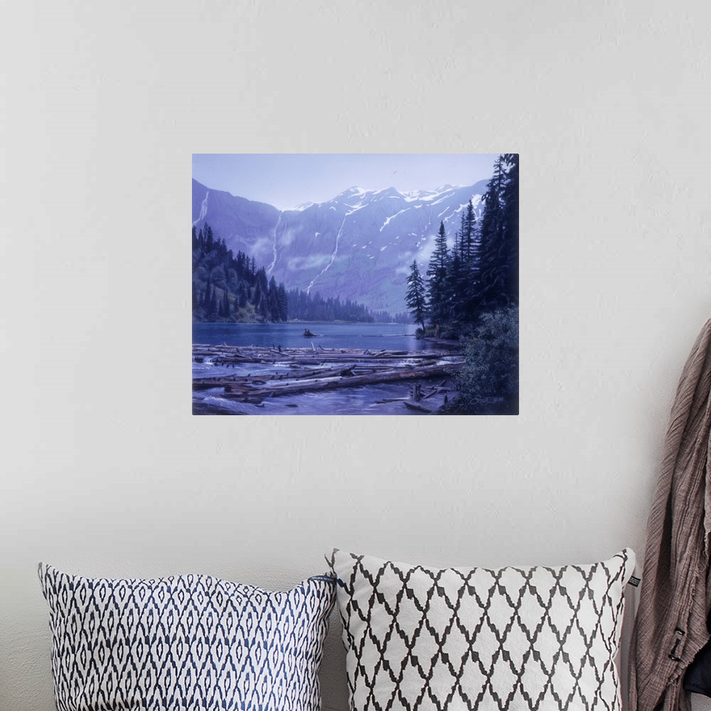 A bohemian room featuring Avalanche Lake