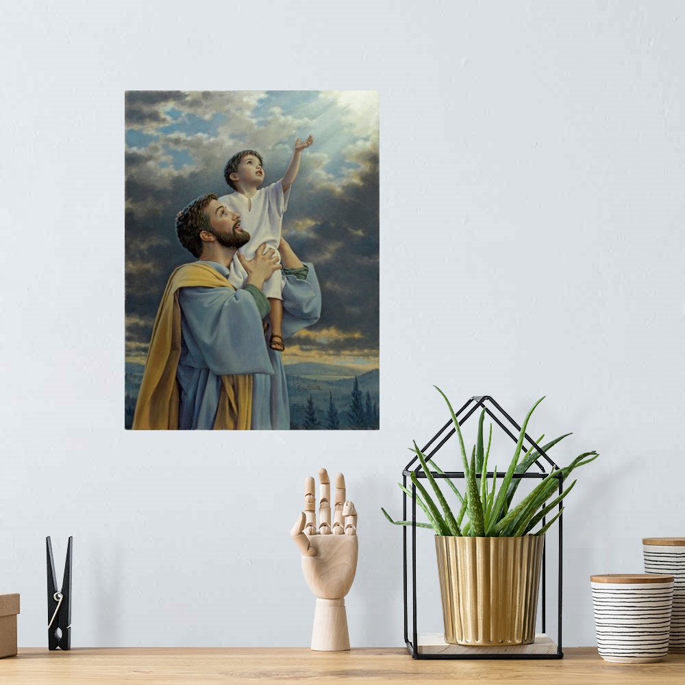 A bohemian room featuring Heavenly Father