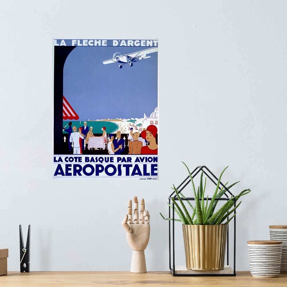A bohemian room featuring Aeropostale, La Fleche DArgent, Vintage Poster