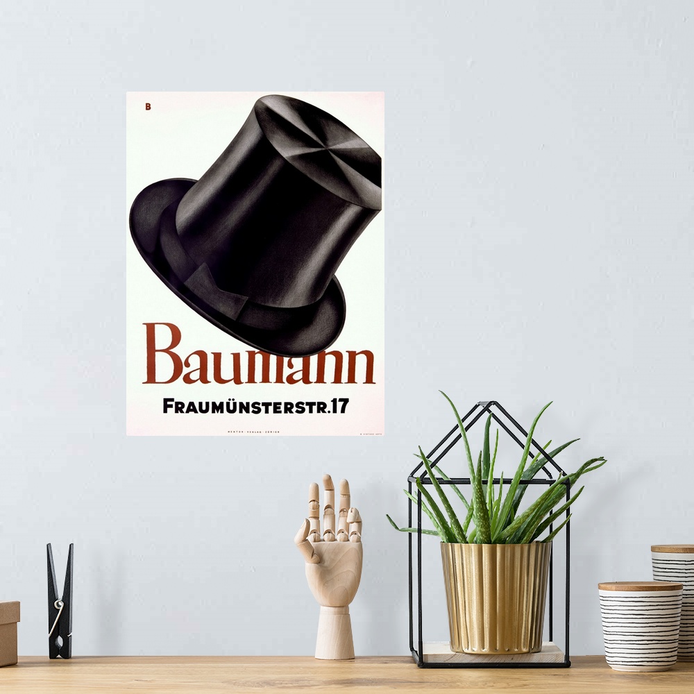 A bohemian room featuring Baumann, Vintage Poster, by Otto Baumberger