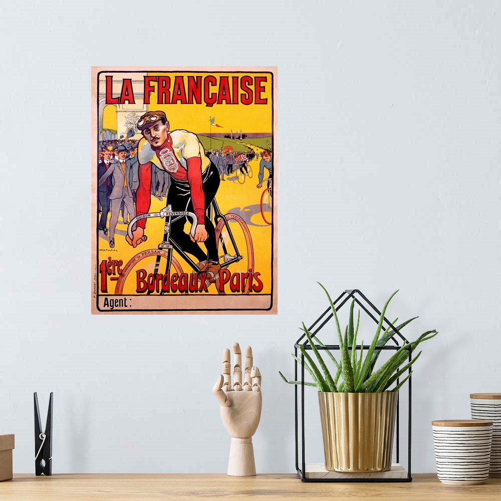 A bohemian room featuring La Francaise, Vintage Poster, by Marodon