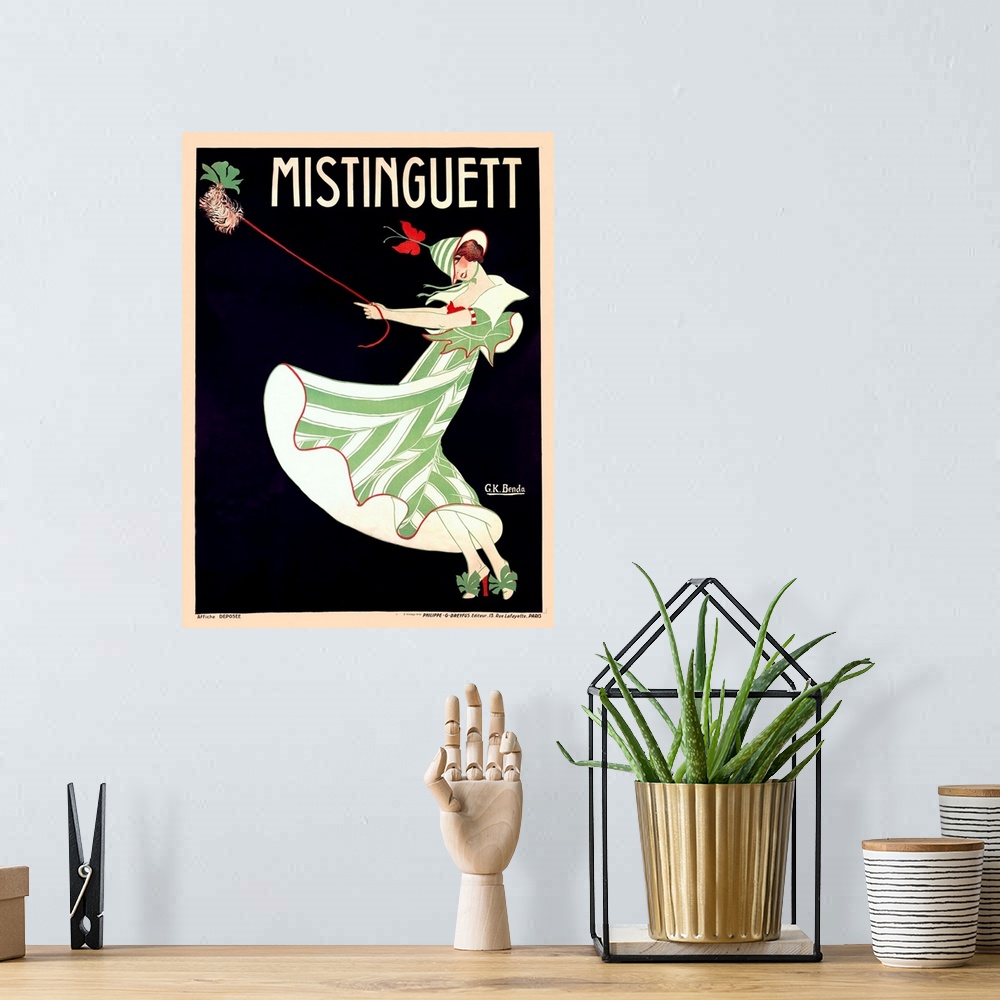 A bohemian room featuring Mistinguett, Vintage Poster, by Georges Kugelmann Benda