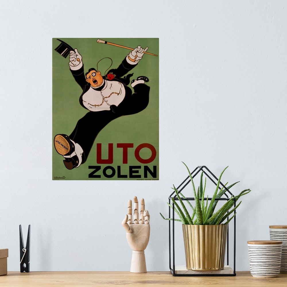 A bohemian room featuring Vintage Poster, Uto Zolen Shoes