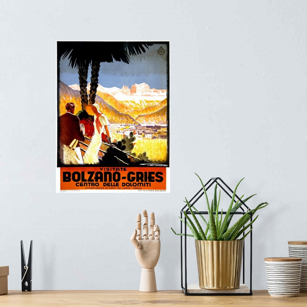 A bohemian room featuring Visitate Bolzano Gries, Vintage Poster, by Granz Lenhart